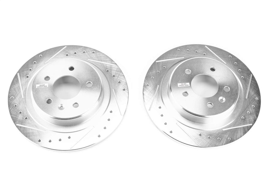 Power Stop AR82196XPR Rear Brake Rotor Pair Drilled and Slotted For Buick Envision 2016-2018 [Model Specific]