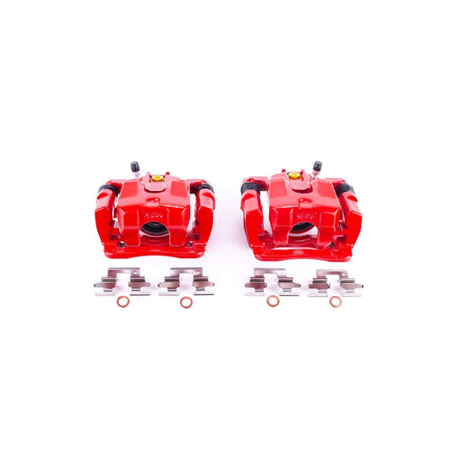 Power Stop S2676 Rear Pair of High-Temp Red Powder Coated Calipers For Honda Odyssey 2002-2004 [Model Specific]