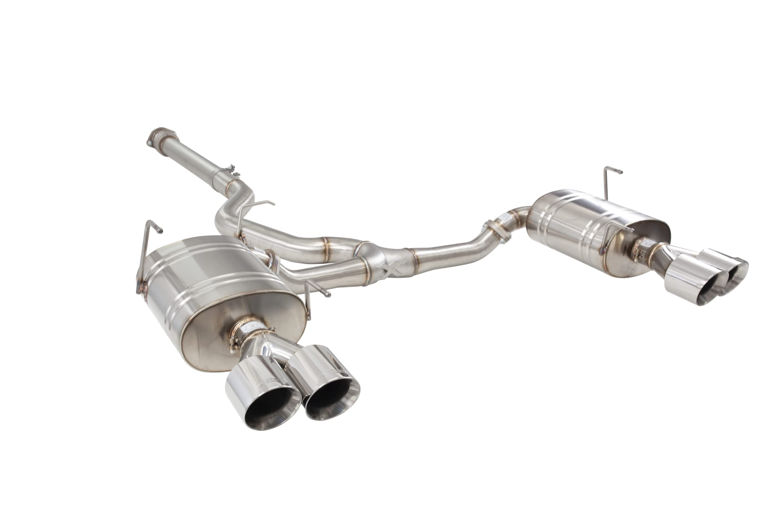 3" XFORCE ESSW29CS Cat-Back Exhaust System for Subaru WRX 2022-Current; 304 Stainless Steel with Polished Quad Tips