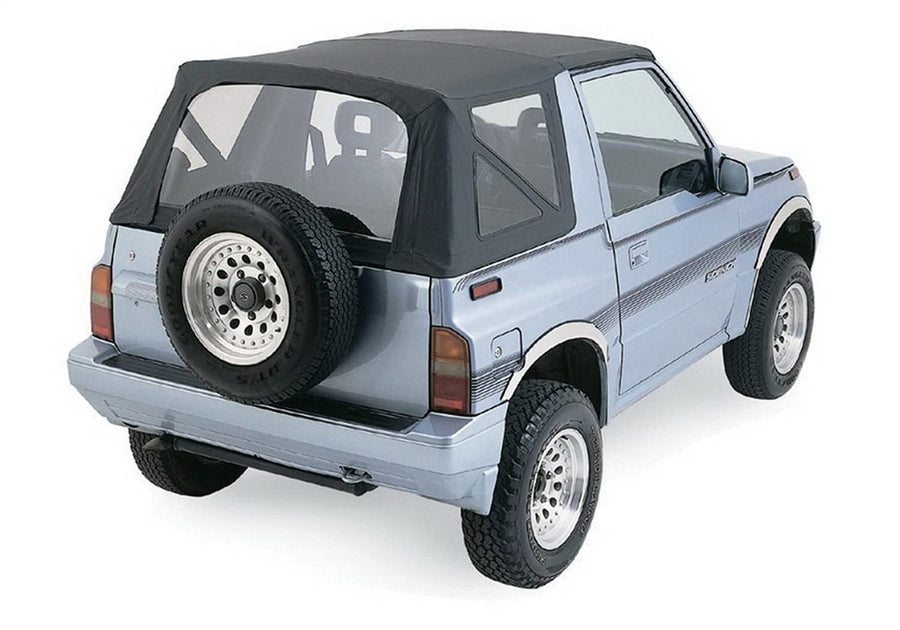 Rampage Products Replacement Rampage Factory Soft Top | Vinyl, Black Diamond Color with Tinted Windows | 98935 | Fits 1999 - 2002 Suzuki Vitara/Geo Tracker