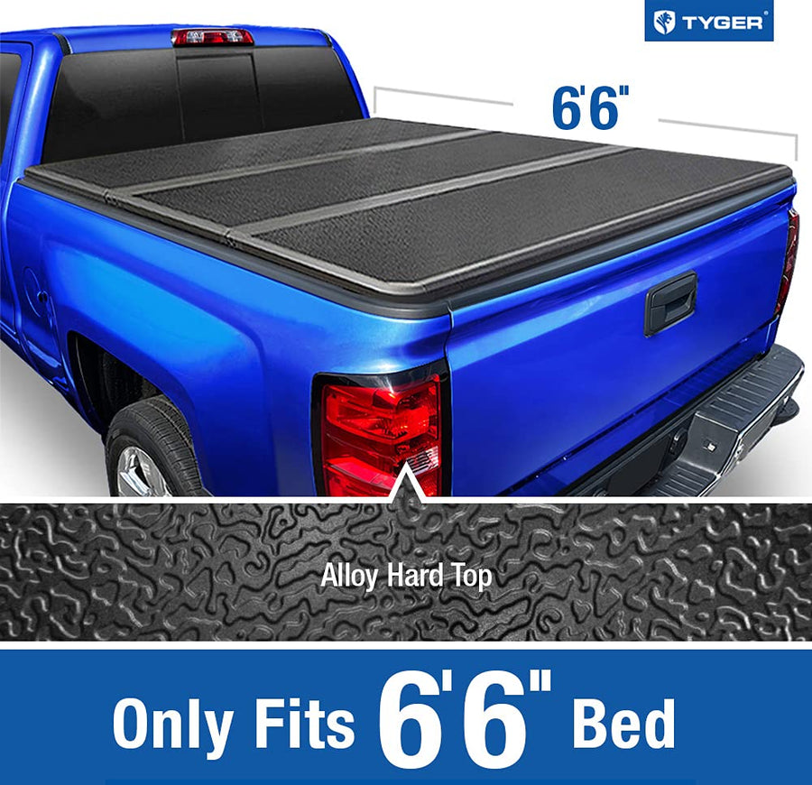 Tonneau Cover Tyger Auto T5 Alloy Hardtop Truck Bed Compatible with 2014-2018 Chevy Silverado / GMC Sierra 1500; 2015-2019 2500 HD 3500 HD; 2019 LD/Limited Only | 6'6" Bed (78") | TG-BC5C3007