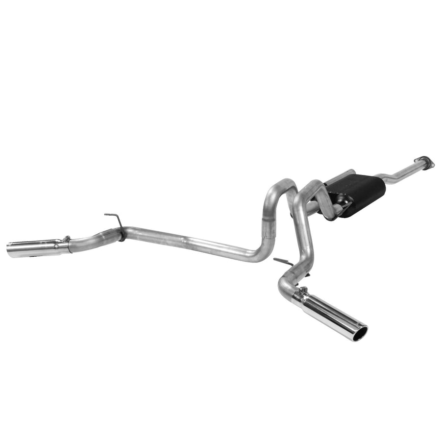 American Thunder Flowmaster 817432 Cat-Back Exhaust Kit Dual 2.5 Inch 409 Stainless Steel 3 Inch Polished 304 Stainless Steel Tip Side Exit Compatible with 2005-2012 Toyota Tacoma 4.0L