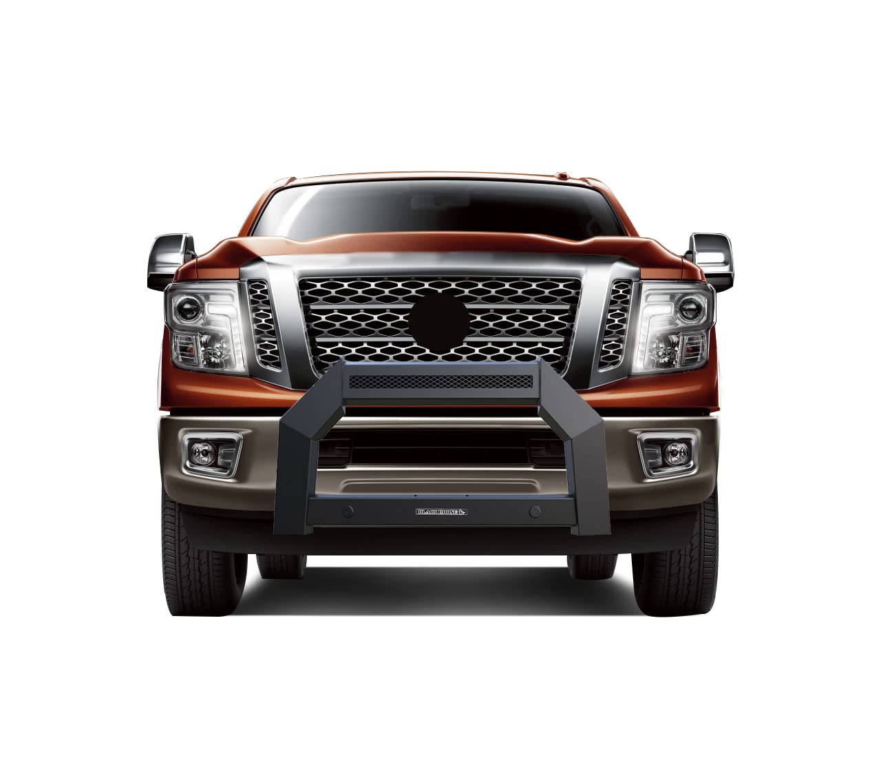 Bull Bar Black Horse Armour No Skid Plate Matte Black Compatible with 2017-2024 Nissan Titan-AB-NI20-NL