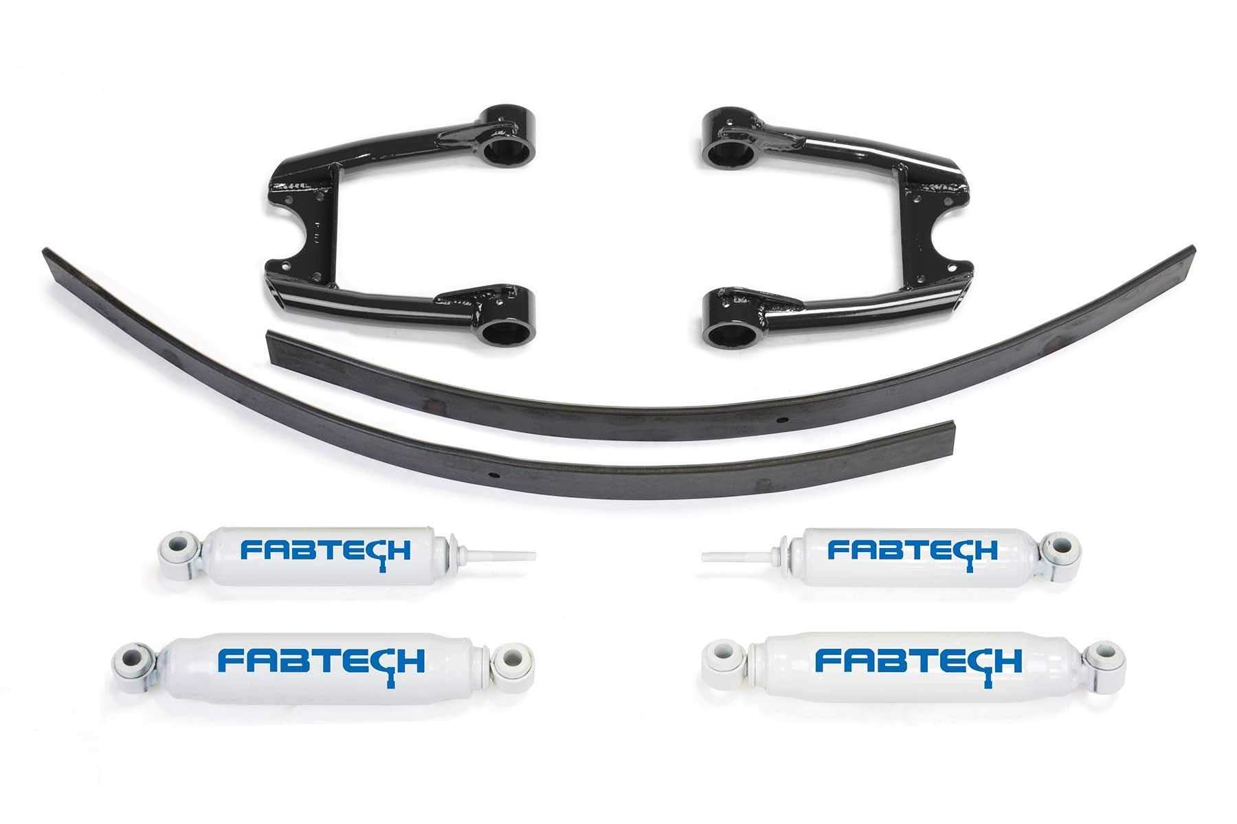 Fabtech Performance Lift System K7017 w/Shocks 3.5 in. Lift Incl. Upper Control Arms Rear Add-A-Leaf Kit All Required Hardware w/Shocks