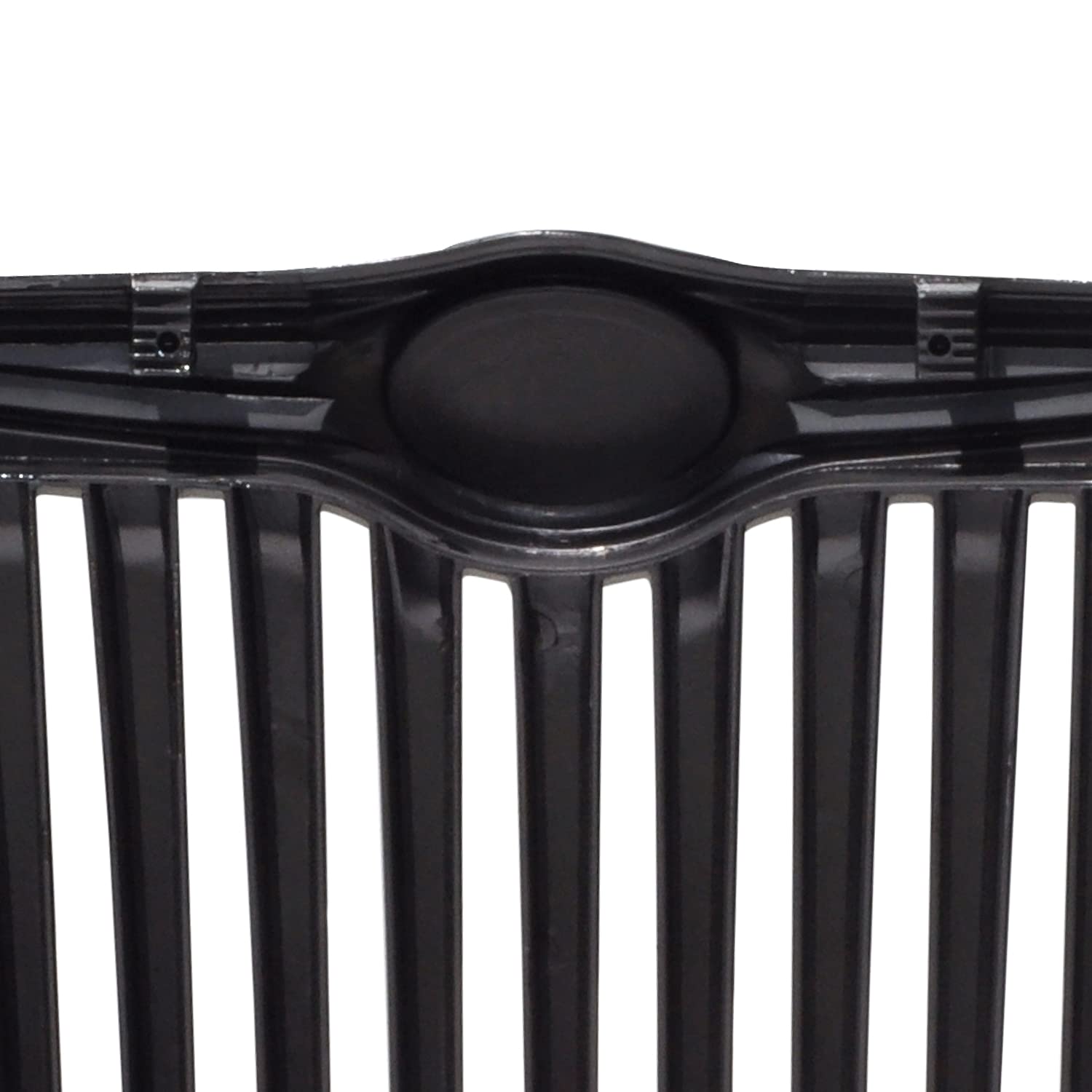 Spec-D Tuning Front Vertical Grill Hood Grille Black Compatible with 2005-2010 Chrysler 300 300C