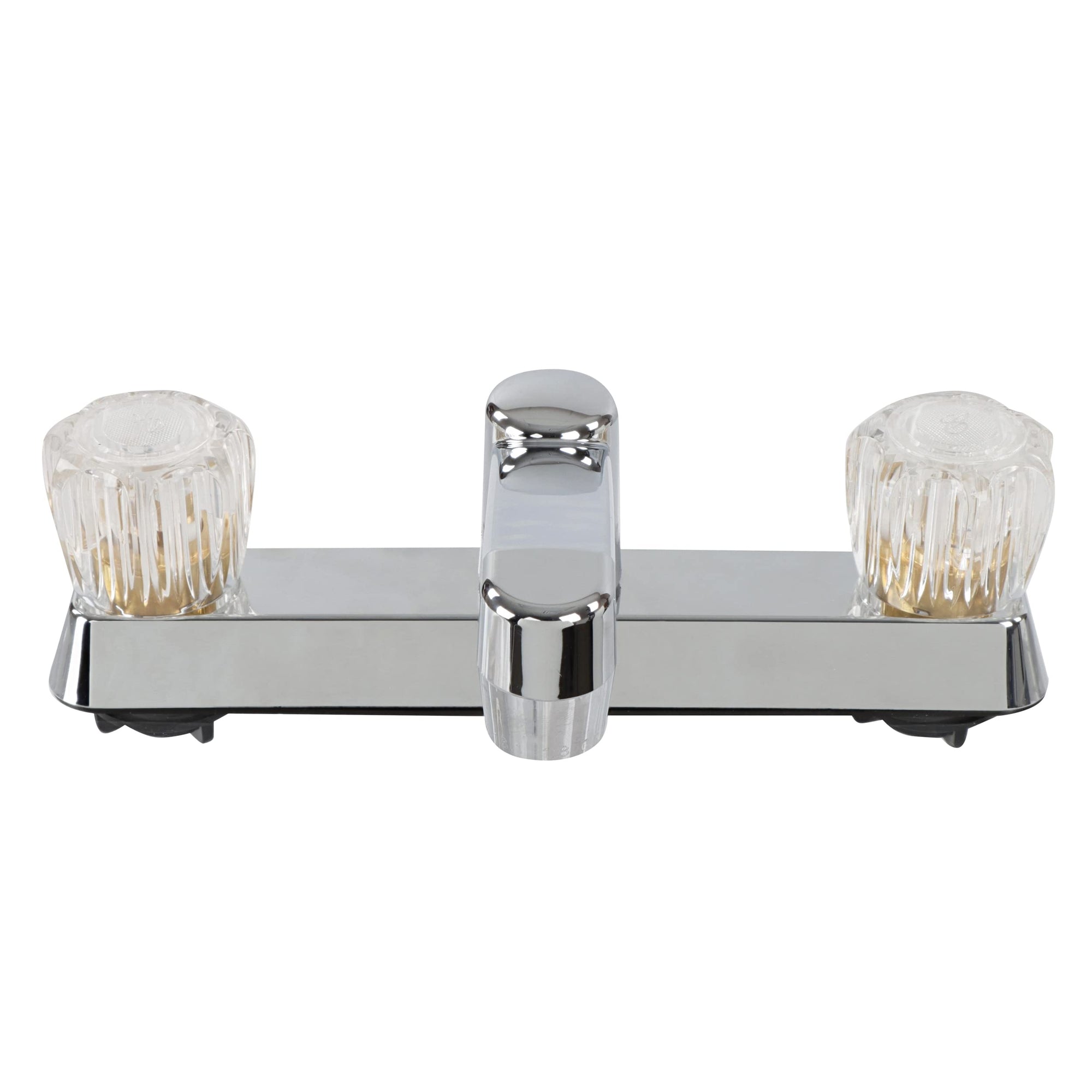 RV Kitchen Faucet Empire Faucets - Chrome Centerset Swivel Kitchen Spout with Dual Crystal Handles for Petite Kitchens