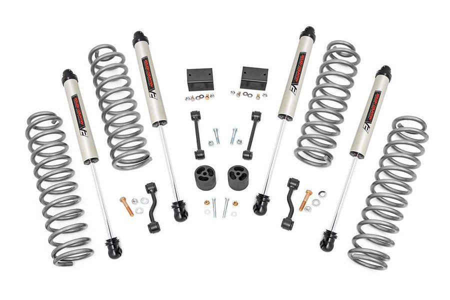 2.5" Rough Country Lift Kit w/ V2 Shocks for Jeep Wrangler JL Unlimited (2018-2023) 4-Door (Non-Rubicon Models) - Fits up to 35" Tires