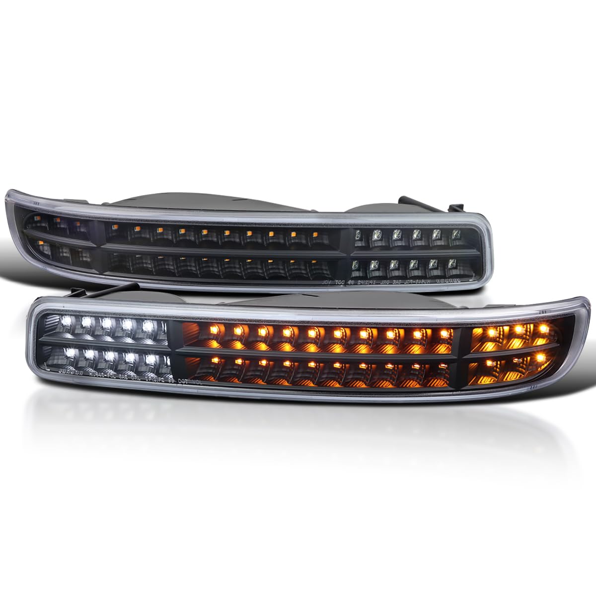 Sequential LED DRL Signal Bumper Lights SPEC-D TUNING Compatible with 1999-2006 GMC Sierra 1500/2500/3500 Yukon XL L+R Pair Assembly