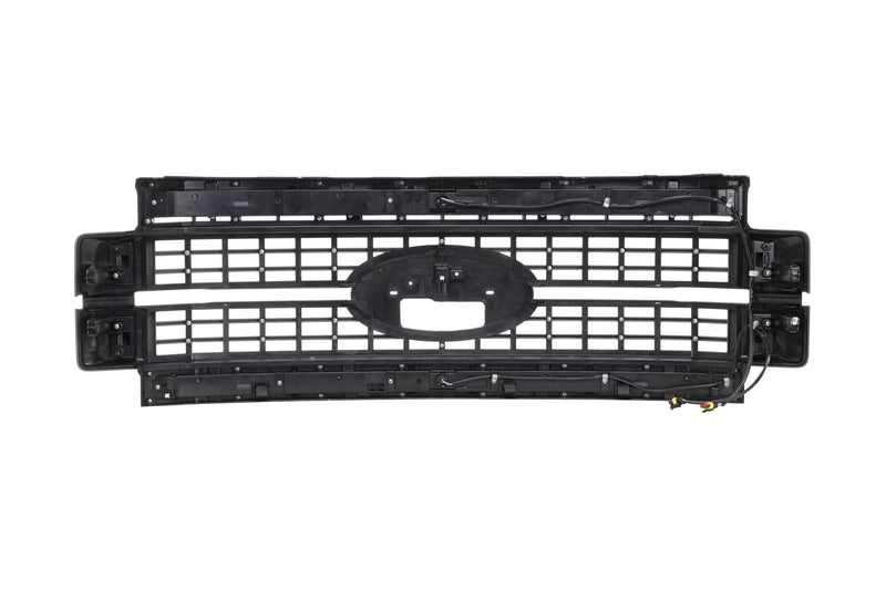 Morimoto LED DRL XBG Grille Fits Ford Superduty 17-19, Plug and Play Paintable Black Grille with White LED DRL (XBG05)