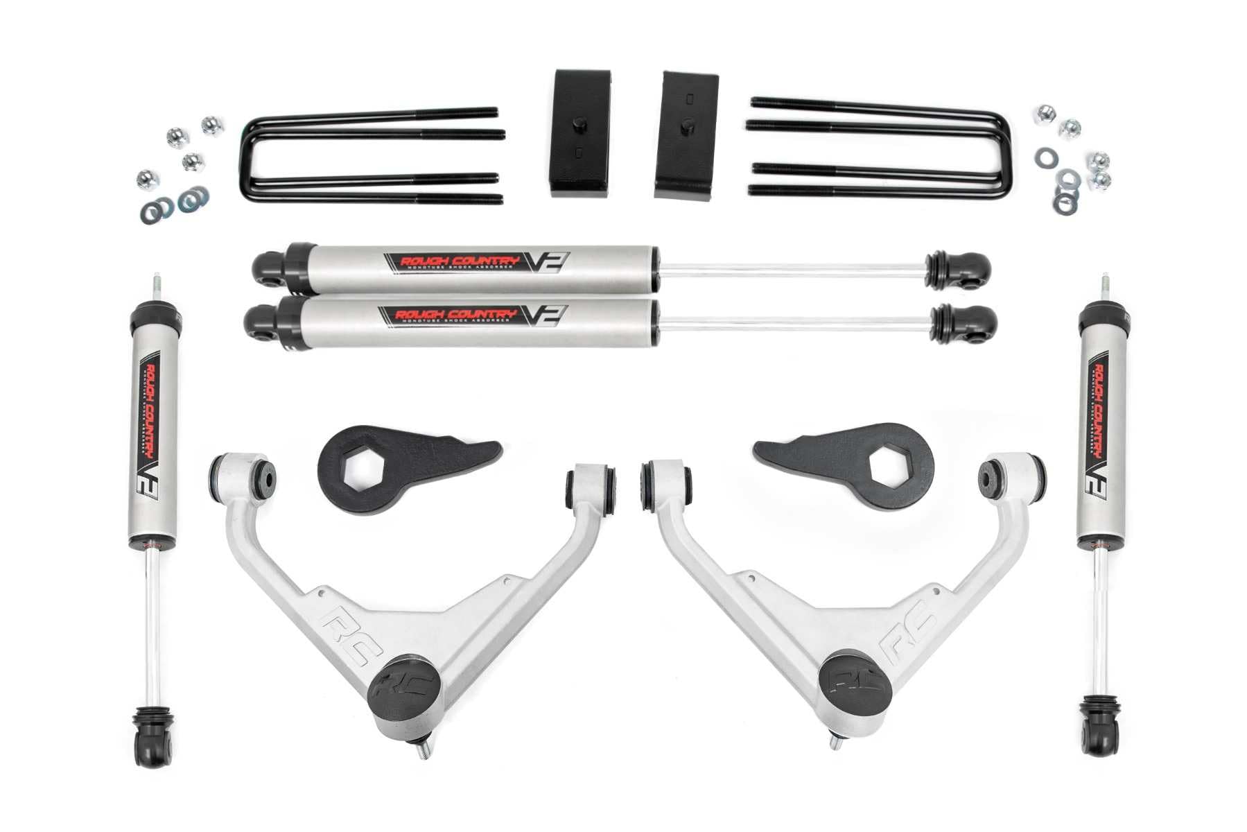 3" Rough Country V2 Lift Kit for 2001-2010 Chevy/GMC 2500HD | FT Codes - 859670