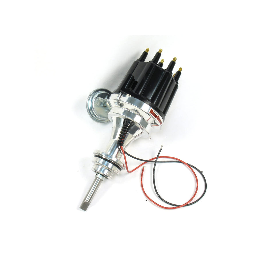 Pertronix D142710 Flame-Thrower Black Male Cap Plug and Play Billet Electronic Distributor with Ignitor II Technology for Chrysler/Dodge/Plymouth 383-400