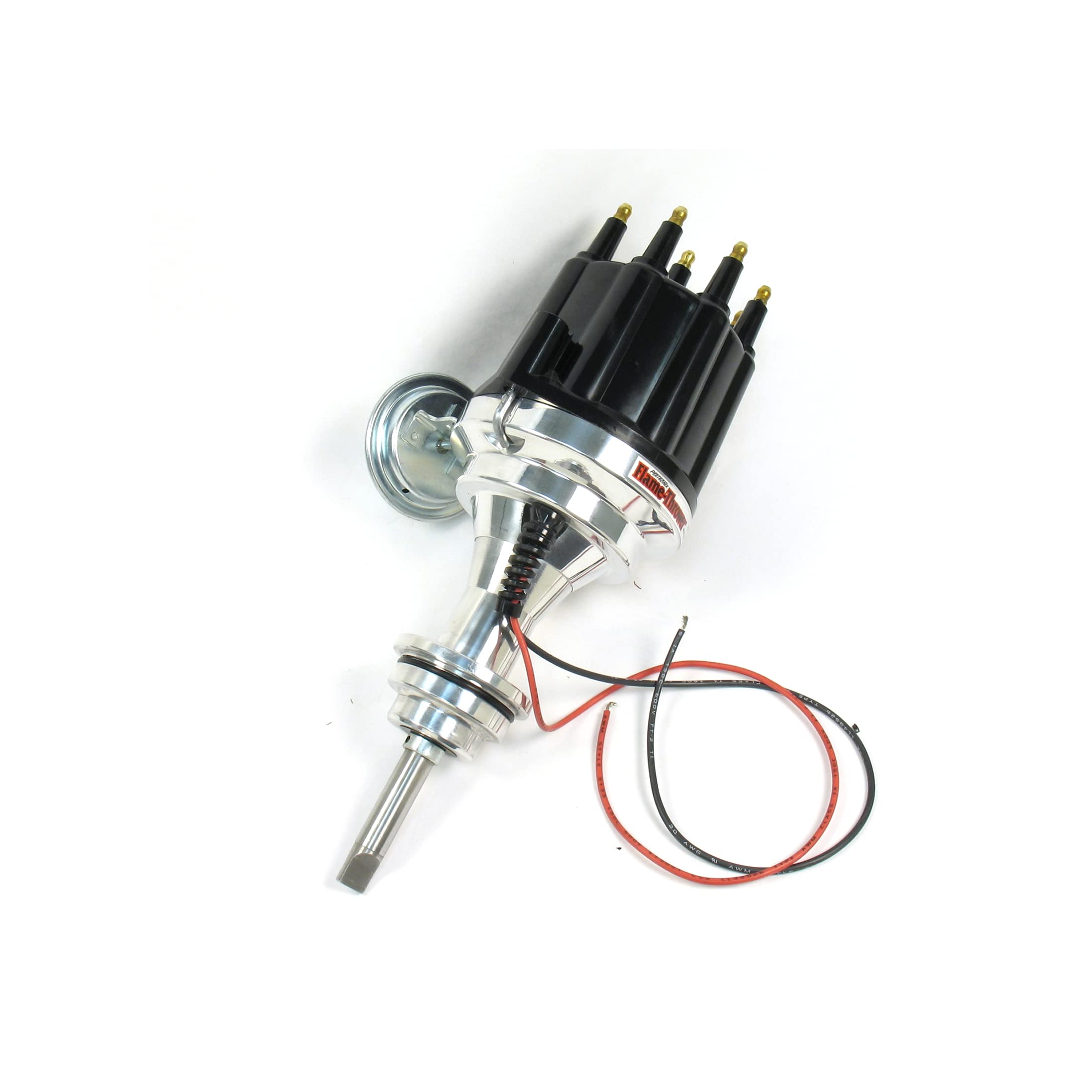 Pertronix D7142710 Flame-Thrower Black Male Cap Vacuum Advance Billet Electronic Distributor with Ignitor III Technology for Chrysler/Dodge/Plymouth 383-400