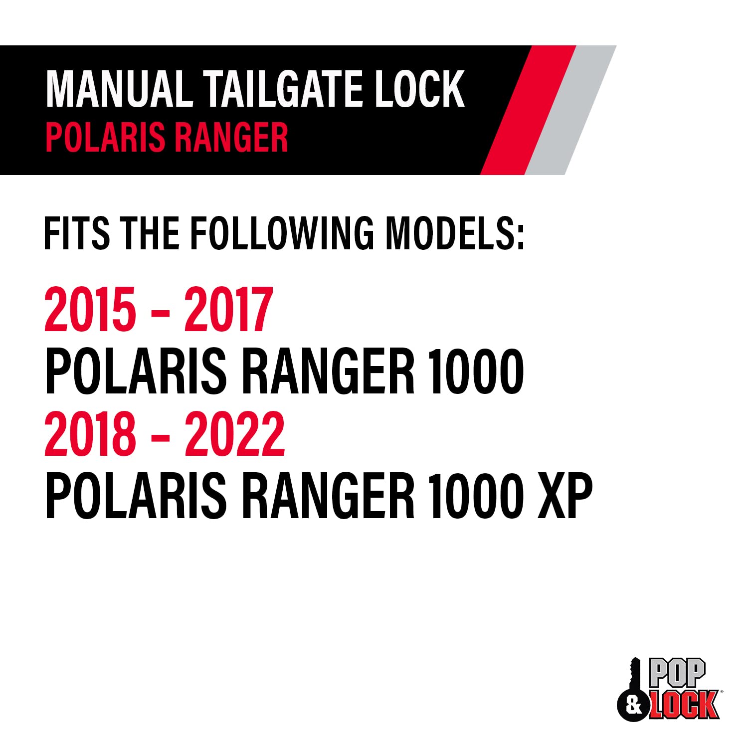 Polaris Ranger 1000 Utv Manual Tailgate Lock 2015-2017 Pop N Lock