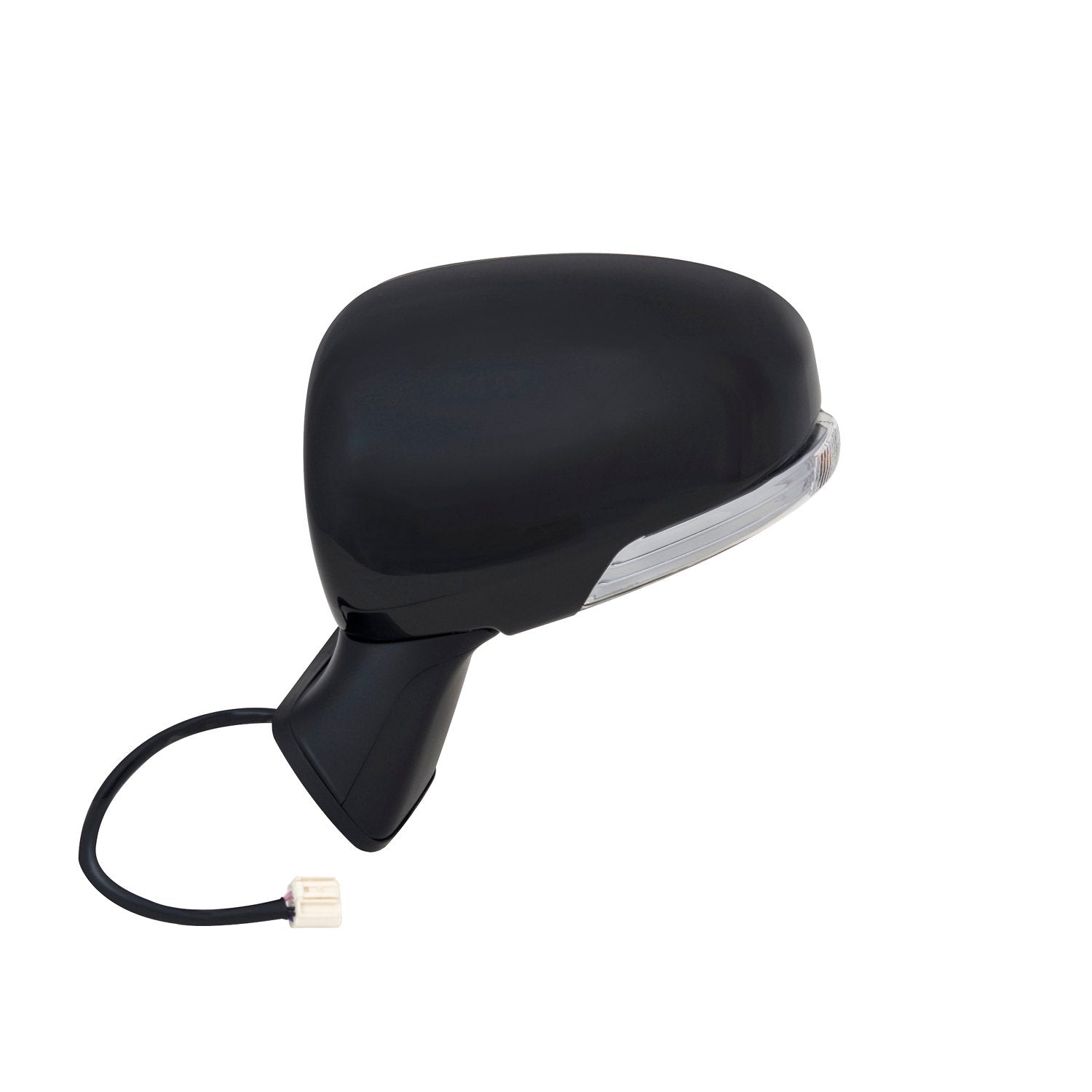 Mirror Driver Side for Toyota Prius Sedan, Textured Black w/PTM Cover, w/Turn Signal, Foldaway, Heated Power