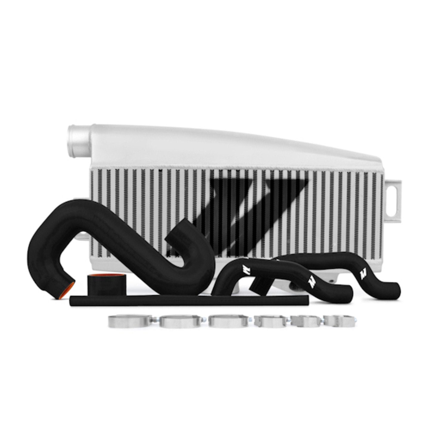 Mishimoto Top-Mount Intercooler MMTMIC-WRX-01SLBK Fits Subaru WRX/STI 2001-2007 Silver Cooler, Black Hose