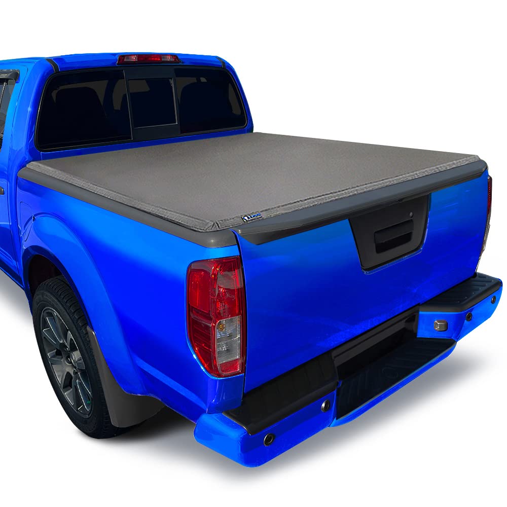 Tyger Auto T3 Soft Tri-fold Tonneau Cover Truck Bed Compatible with 2005-2021 Nissan Frontier; 2009-2012 Suzuki Equator | 6' (73") Bed | TG-BC3N1029, Black