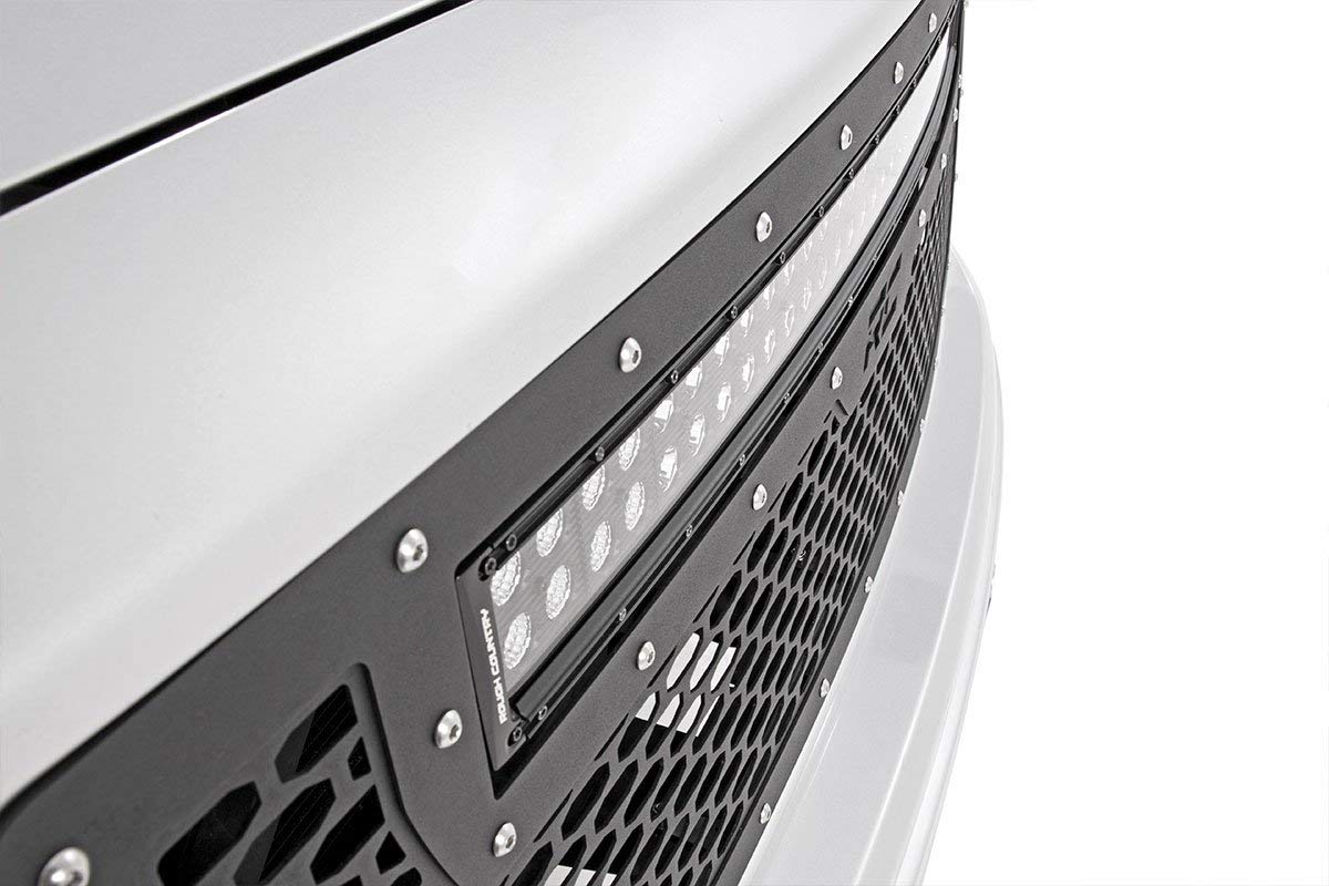 30" Rough Country Mesh White DRL LED Grille for 14-15 GMC Sierra 1500-70190DRL