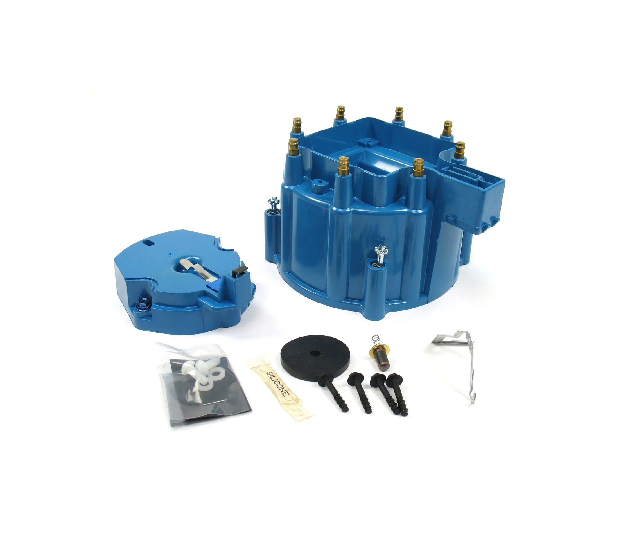 Pertronix Flame-Thrower D4002 Blue HEI Distributor Cap and Rotor Kit