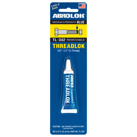 Medium Strength ABRO Threadlok Blue Removable, Versatile Thread Locker Sealant, Temperature-Resistant, Removable Thread Locker for Metal Fasteners, Long-Lasting Bond, Threadlocker Blue