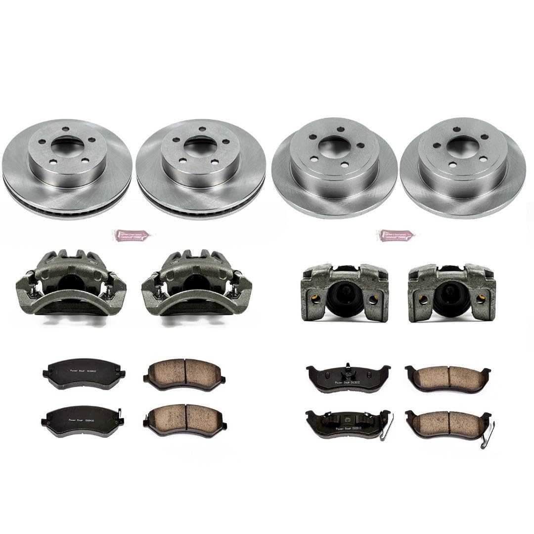Power Stop KCOE2162 1-Click OE Replacement Brake Kit with Calipers For Jeep Liberty Autospecialty 2003-2007 [Model Specific]