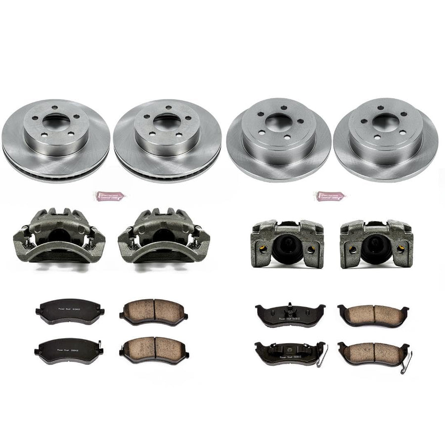 Power Stop KCOE2162 1-Click OE Replacement Brake Kit with Calipers For Jeep Liberty Autospecialty 2003-2007 [Model Specific]