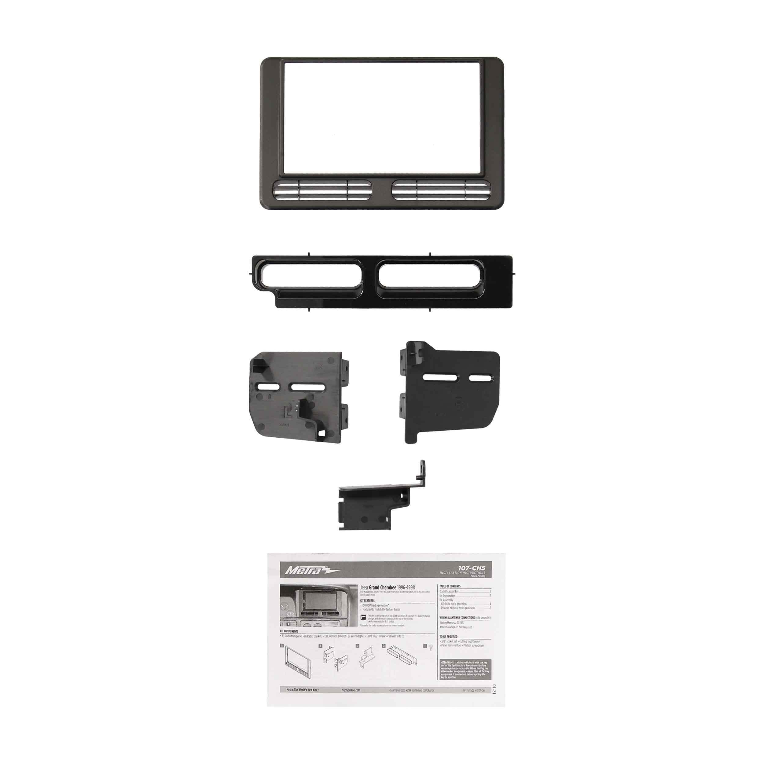 Jeep Grand Cherokee 1996-1998 DDIN radio Provision Metra 107-CH5 for