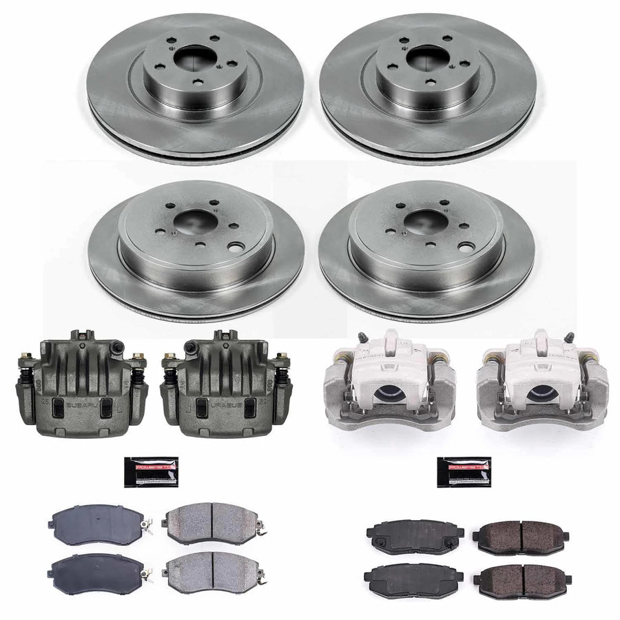 Power Stop KCOE6164 Stock Replacement Front & Rear Brake Kit with OE Calipers For Scion FR-S 2013-2016, Subaru BRZ 2013-2020, Toyota 86 2017-2020 [Model Specific]