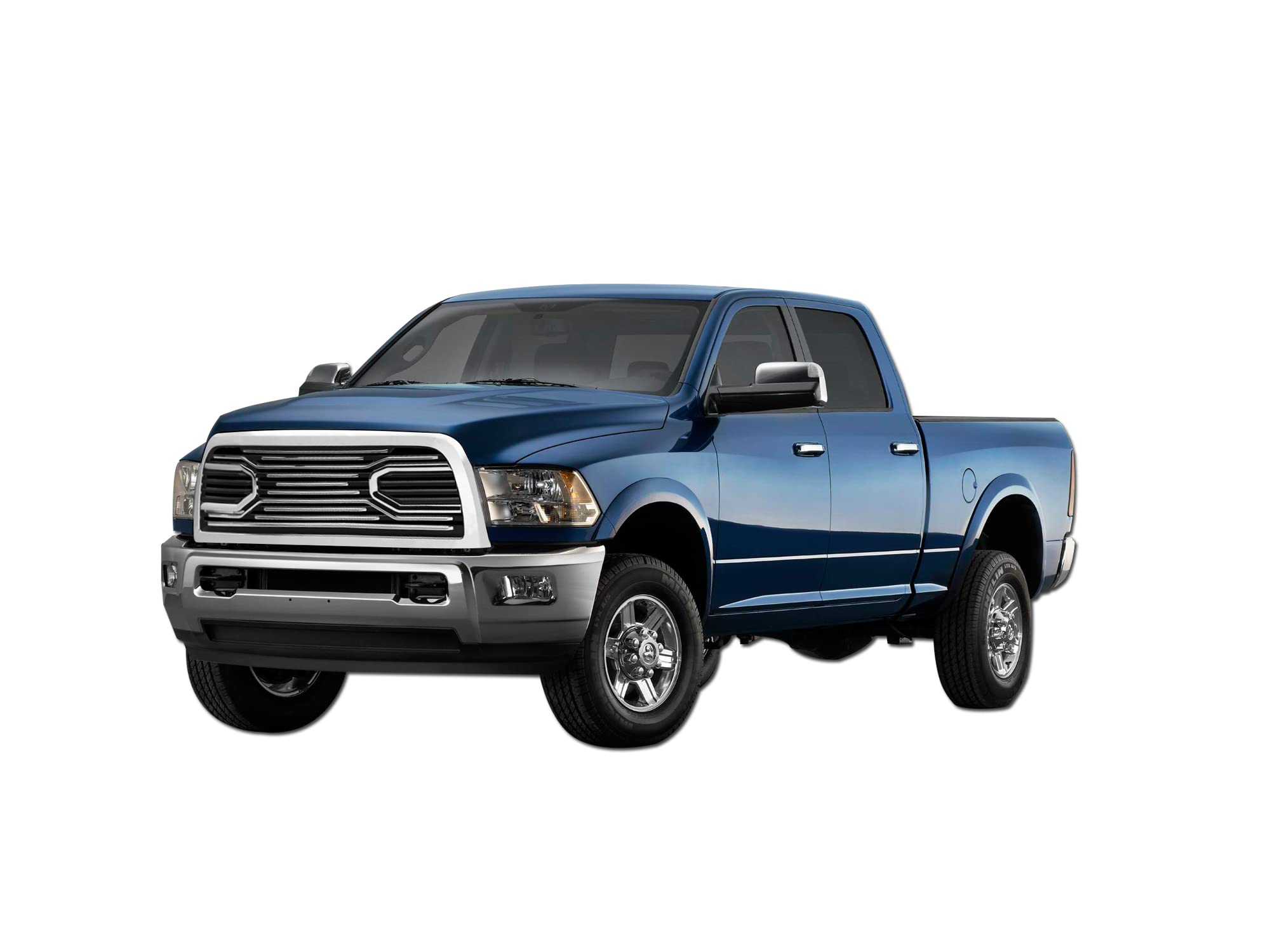 Big Horn Armordillo USA 7178434 Horizontal Front Hood Grille - Chrome Fits 2010-2018 Dodge Ram 2500/3500/4500
