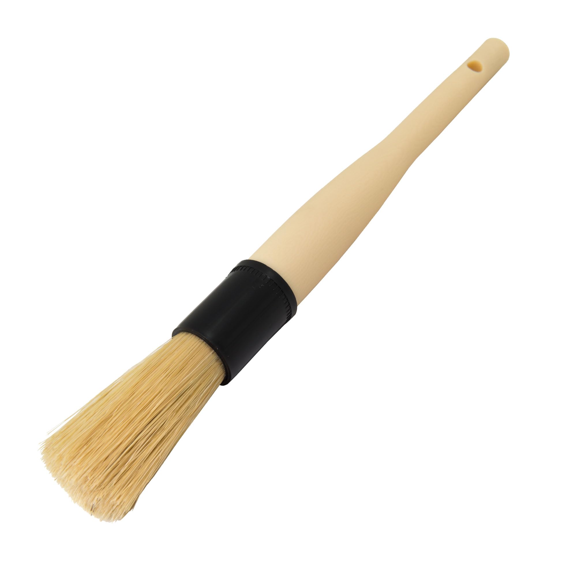 Boars Hair Detailing Brush Chemical Guys - Gentle Scratch-Free Cleaning for Wheels, Grilles, Emblems, and Interior Surfaces - Versatile Multi-Purpose Auto Detailing Brush for Deep Cleaning - Acc_S90