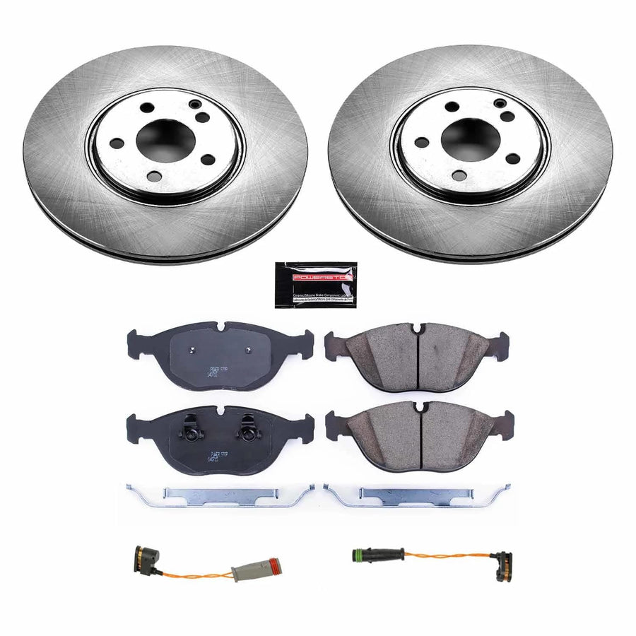 Power Stop Autospecialty KOE7769 Front Replacement Brake Kit-OE Brake Rotors & Ceramic Brake Pads For Mercedes-Benz E500 2004-2005 [Model Specific]