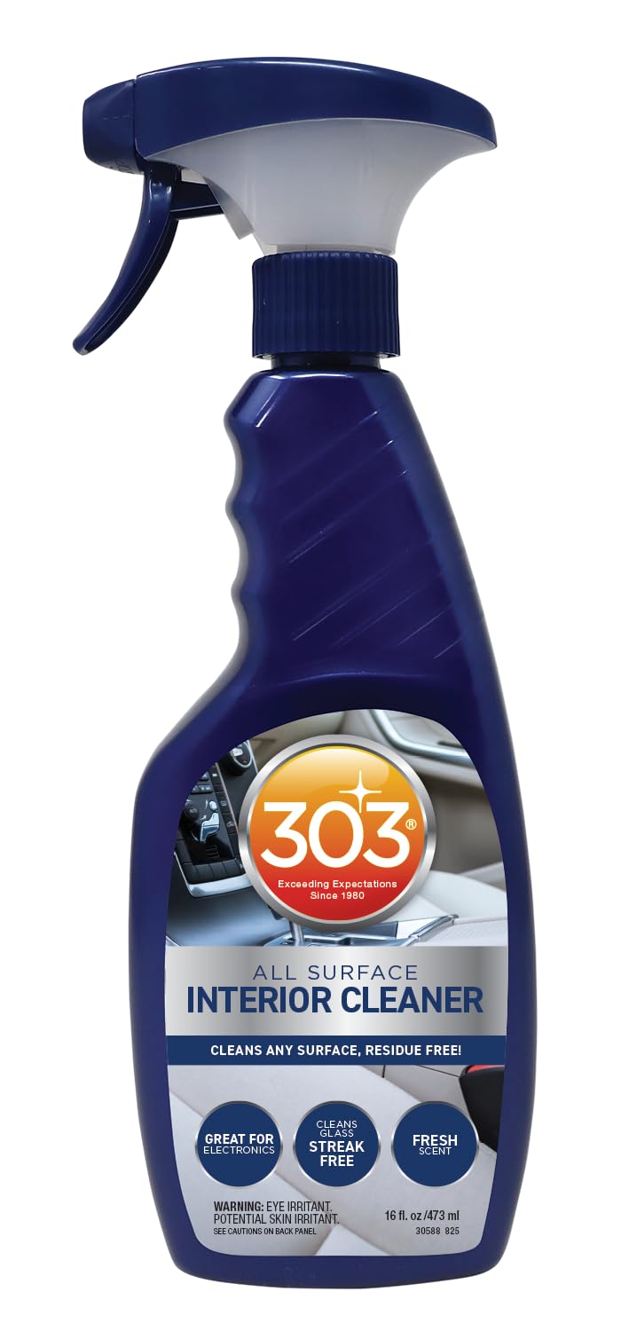 Interior Cleaner 303 Products - Cleans Any Surface Easily, Residue Free - Great for Use on Touch Screens, Including LCD - Cleans Glass Streak Free, 16 fl. oz. (30588)