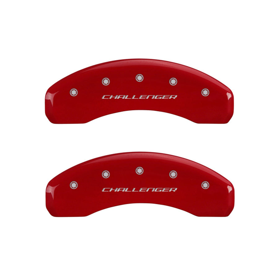Dodge Caliper Covers MGP Caliper Covers 12088Sclbrd: Red, Challenger (Block), 4 Pack