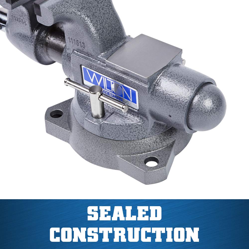 Tradesman Wilton Bench Vise, 5-1/2" Jaw Width, 5" Max Jaw Opening, 3-3/4" Throat (Model 1755)