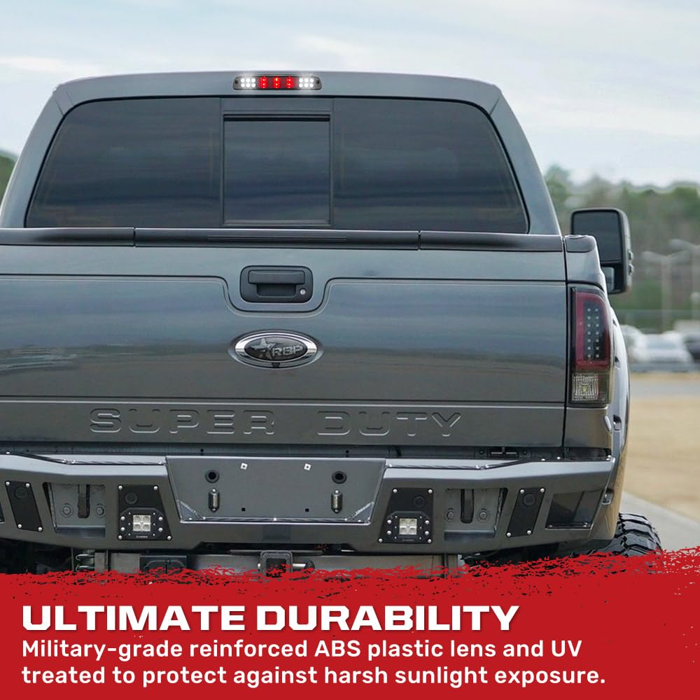 Fits 99-16 Super Duty & 95-03 Ranger & 01-05 Explorer Sport Trac RECON 3rd Brake Light with Ultra High Power LEDs with Sleek Smoked Lens