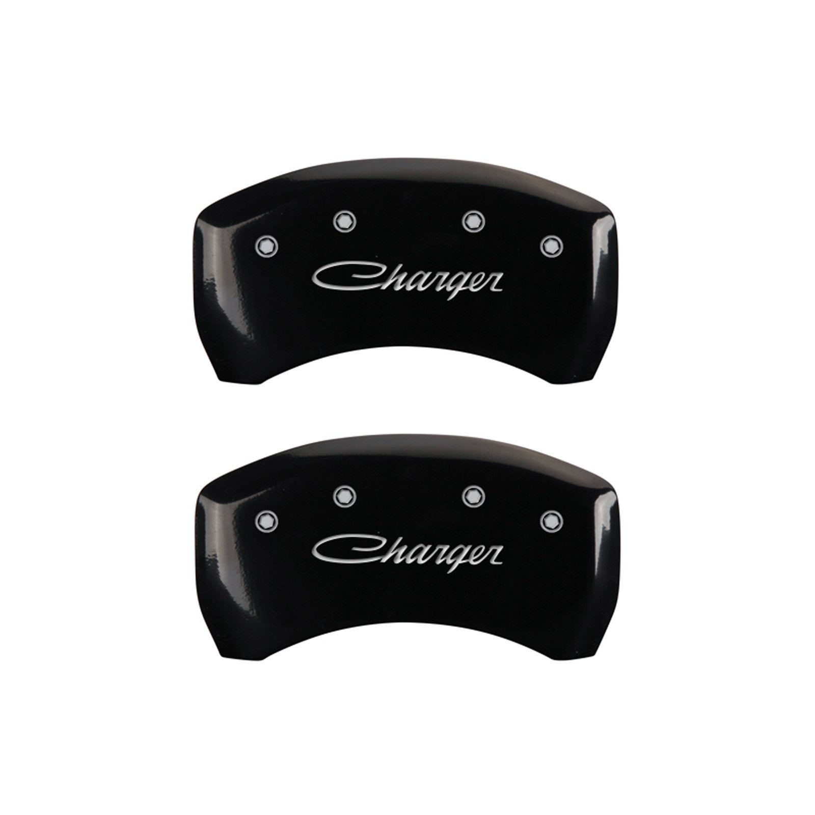 Caliper Covers MGP 12001SCHSBK with Black Powder Coat Finish, (Set of 4)
