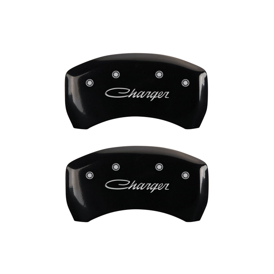 Caliper Covers MGP 12001SCHSBK with Black Powder Coat Finish, (Set of 4)