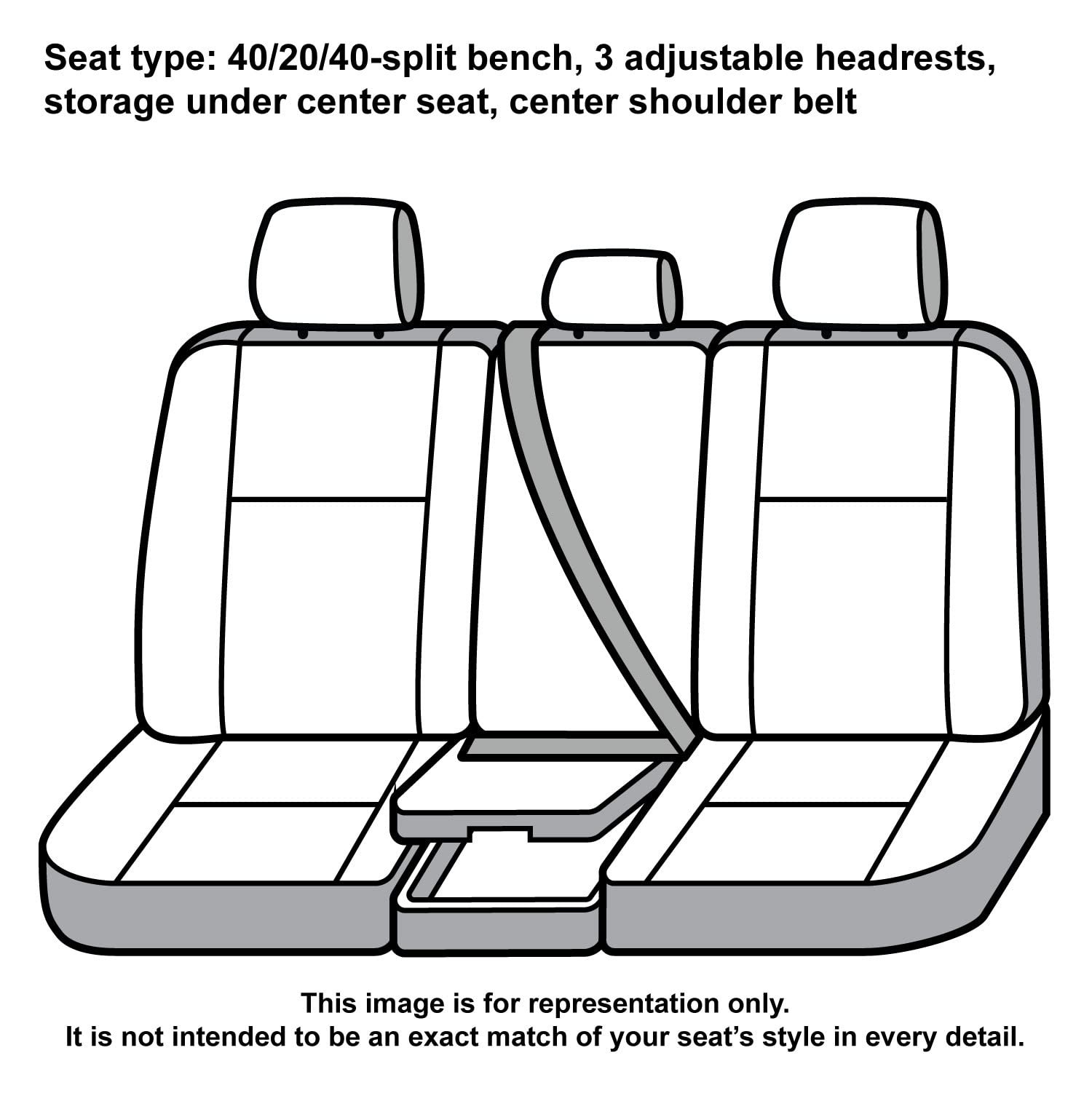 Covercraft Custom Seat Covers Carhartt SeatSaver | Fits 2015-2018 Ford F-150 | 1st Row 40/20/40 Bench Seat, Duck Weave Gravel