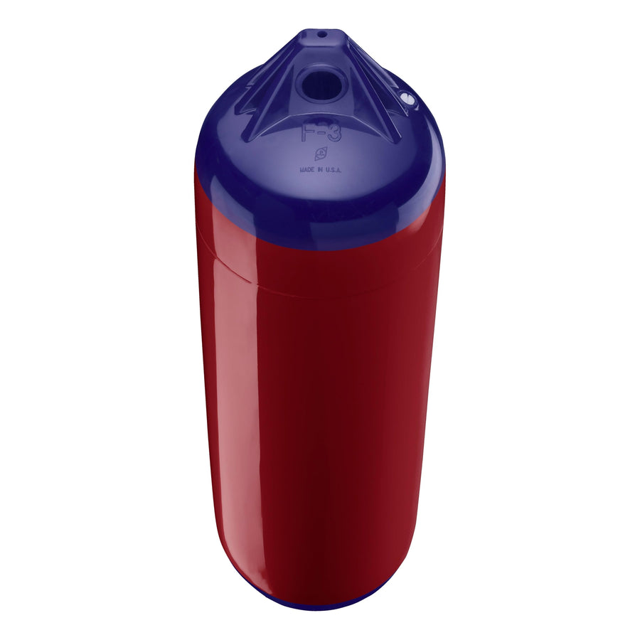 Polyform F-3 Standard Boat Fender F-Series - Burgundy Blue Ropehold