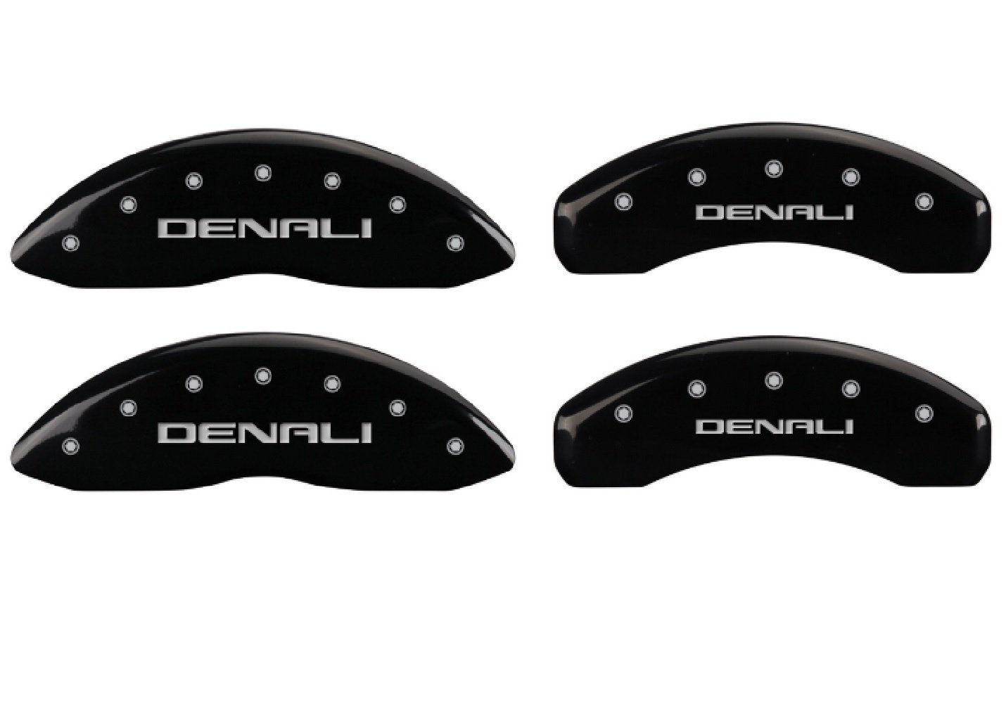 Denali MGP Caliper Covers 34209SDNLBK Black Powder Coat Finish, Silver Characters, Set of 4