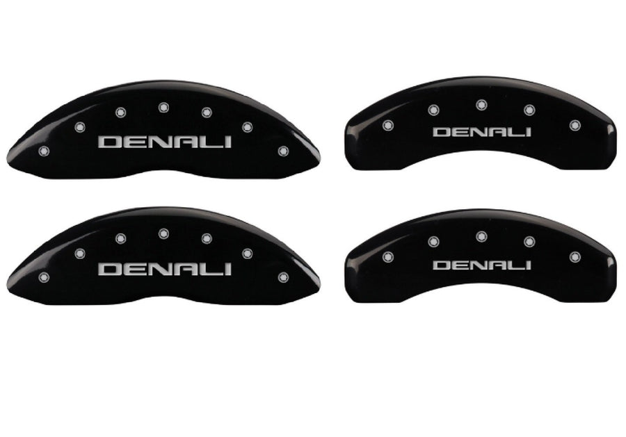 Denali MGP Caliper Covers 34209SDNLBK Black Powder Coat Finish, Silver Characters, Set of 4