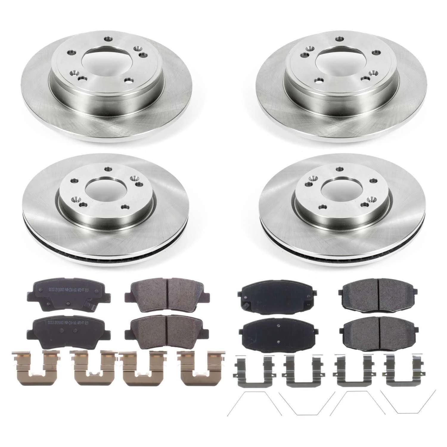 Power Stop KOE8008 Front and Rear Replacement Brake Kit-OE Brake Rotors & Ceramic Brake Pads For Kia Soul 2017-2019 [Model Specific]