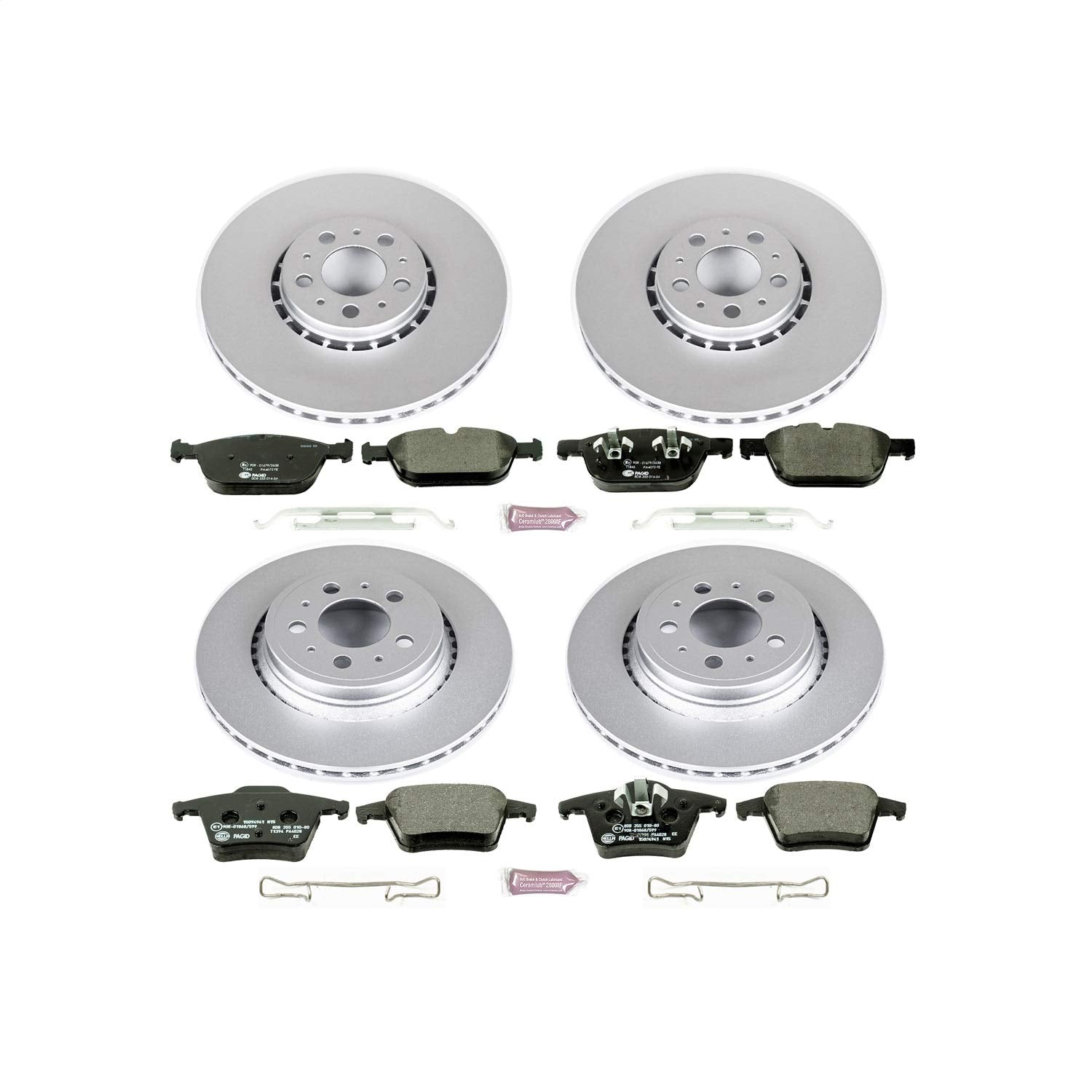 Euro-Stop Power Stop Brake Kit Front and Rear For Volvo XC90 2003-2014 [Model Specific]
