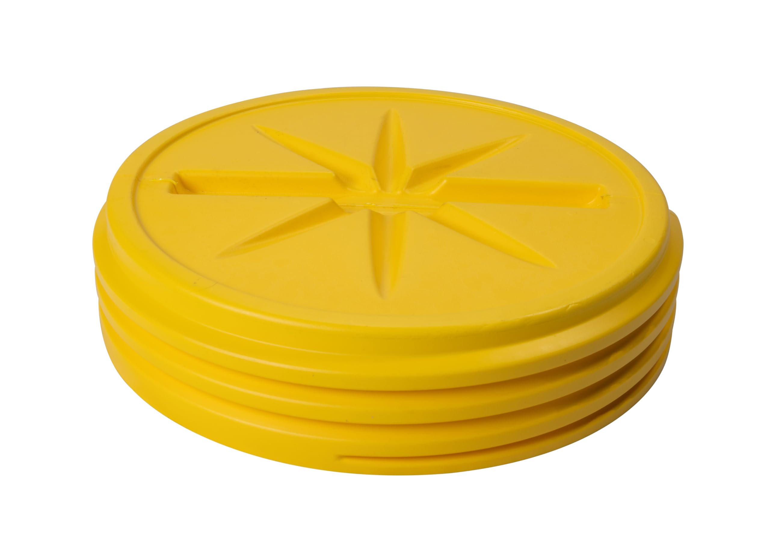 30 Gallon Eagle Plastic Drum with Lid, Screw-On Lid, 28.3"x22.5", Lab Pack Drum Made of Durable, Lightweight HDPE, Withstands Weather and Chemicals, Made in USA, Yellow, 1600SL