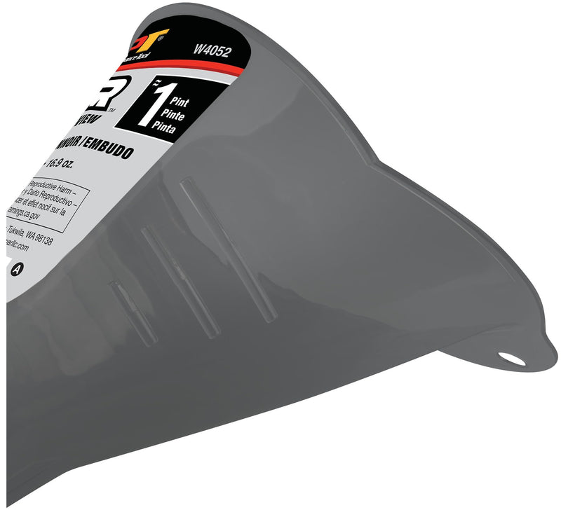 Clear View Performance Tool Long Reach Funnel - 1 Pint, Upgraded Design for Clean and Quick Transfers