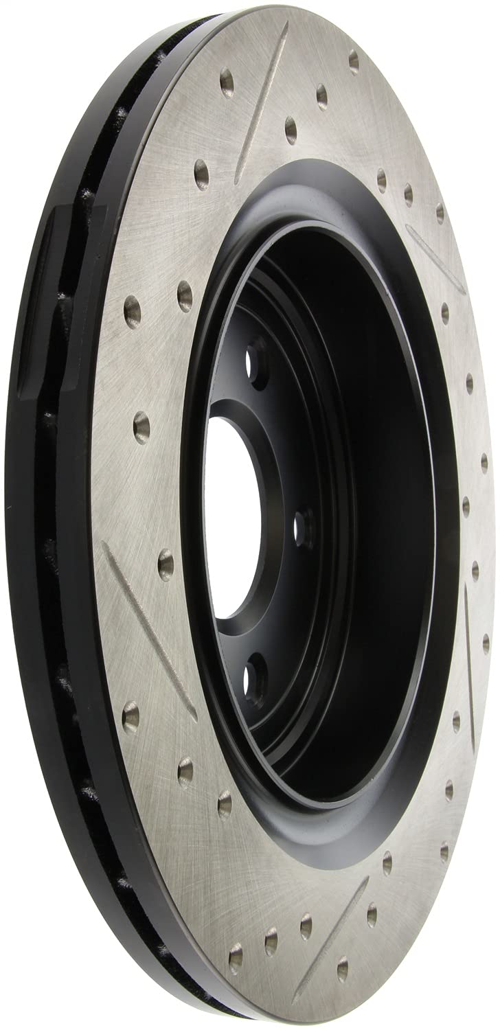 Sport Drilled/Slotted Brake Rotor StopTech 127.62096L (Rear Left), 1 Pack