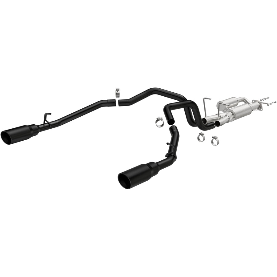 Cat-Back MagnaFlow Performance Exhaust System 19685: SPEQ Series, For 2025 RAM 1500 I6 3.0L, Dual Split Rear Exit, Black Coated