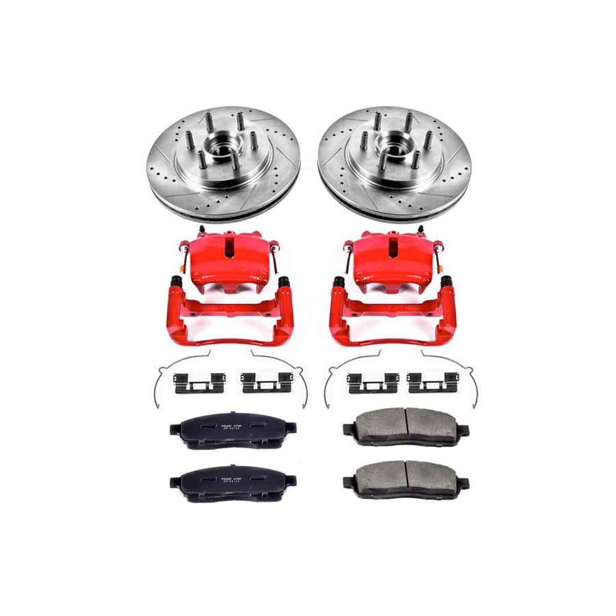 1-Click Performance Brake Kit Power Stop (KC1939A) with Calipers For Ford F-150 2005-2008, Lincoln Mark LT 2006-2008 [Model Specific]
