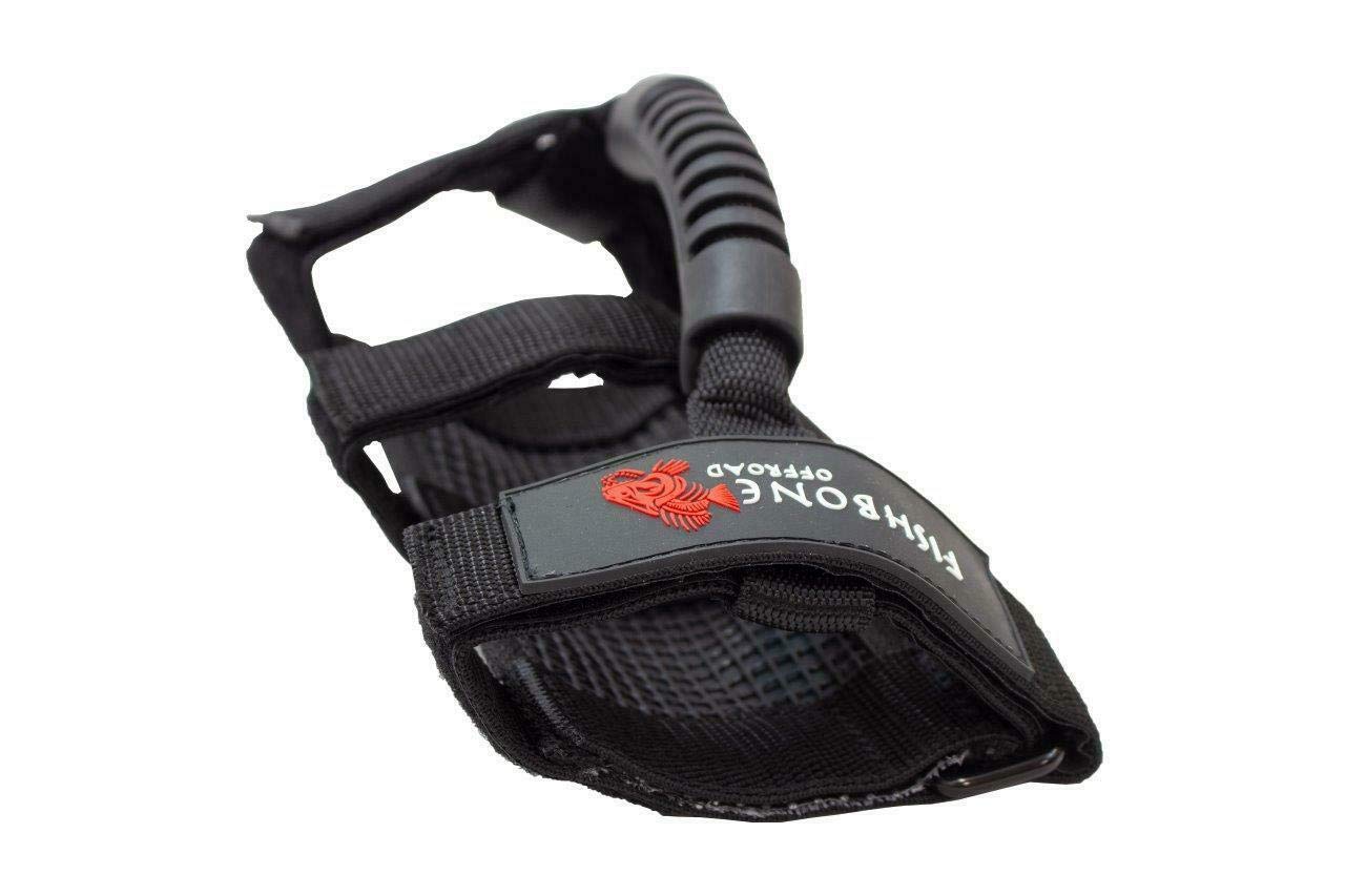 Black Fishbone Offroad Grab Handles with Straps