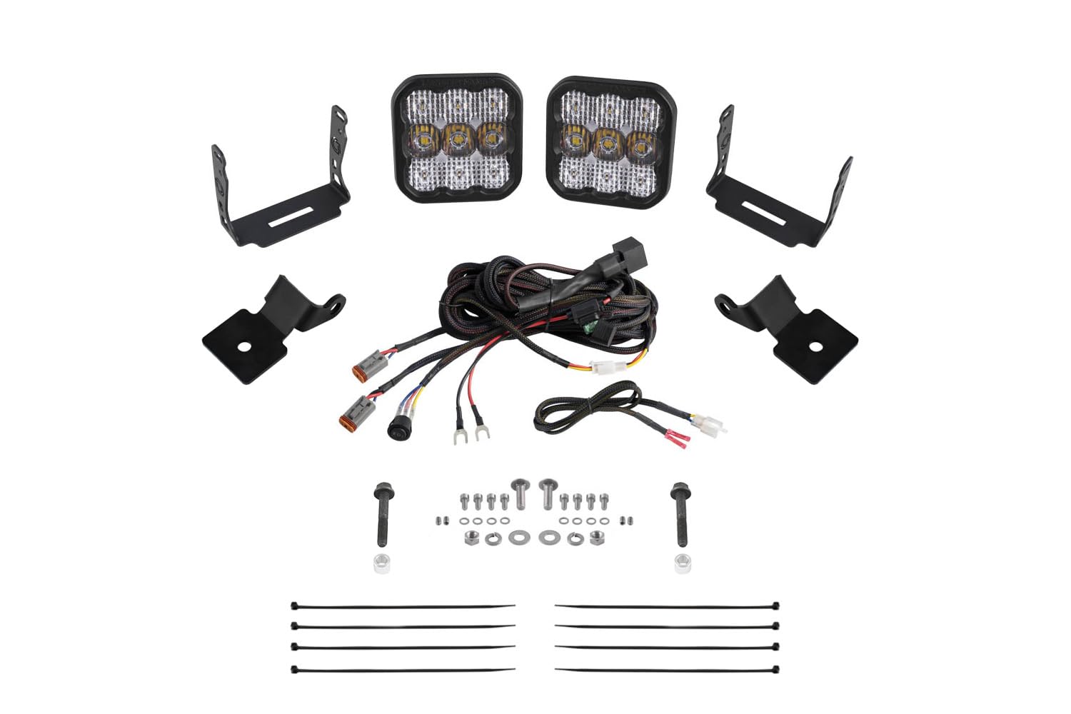 Stage Series Diode Dynamics A-Pillar Pod Kit compatible with Polaris RZR Pro 2020-2023, SS5 Pro White Combo