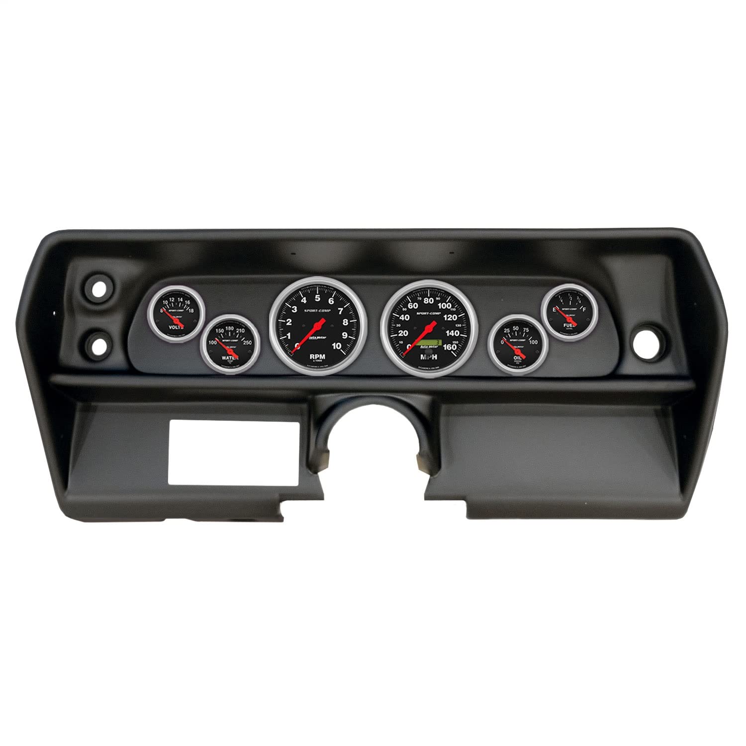 AutoMeter Dash Kit Direct Fit, (3 3/8" X2, 2 1/16" X4), Chevy Nova 68, Sport-Comp (2905-11)